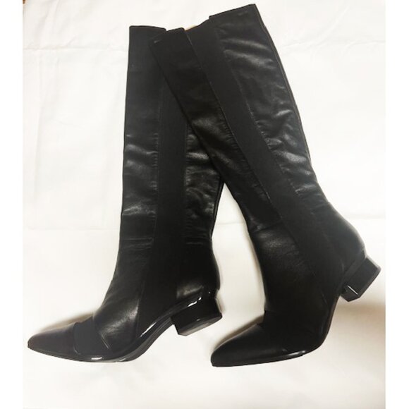 Pashion Footwear Convertible Heel Knee High Pull-On Leather Boots size 10 NWOT - Picture 2 of 7